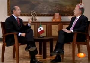 Joaquín López Doriga en entrevista al presidente Felipe Calderón Hinojosa
