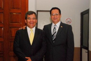Magistrado Presidente Jorge Armando Gomez Arias y el Lic. Jorge Vargas López